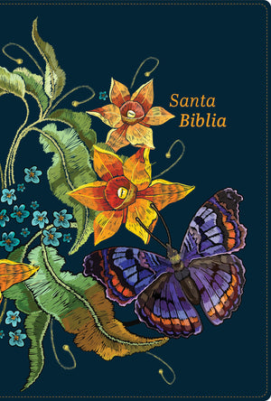 Biblia RVR 1960 Letra Grande Tamaño Manual Edición Especial Azul Nocturno Símil Piel