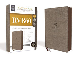 Biblia RVR 1960 Serie 50 Letra Grande Tamaño Manual Tapa Dura Tela Gris
