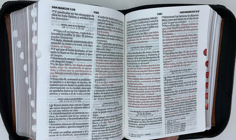 Image of Biblia RVR 1960 Bolsillo Símil Piel Geométrico Negro Café con Índice