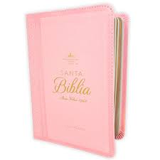 Biblia RVR 1960 Letra Grande Tamaño Manual Neoclassic Rosa Símil Piel