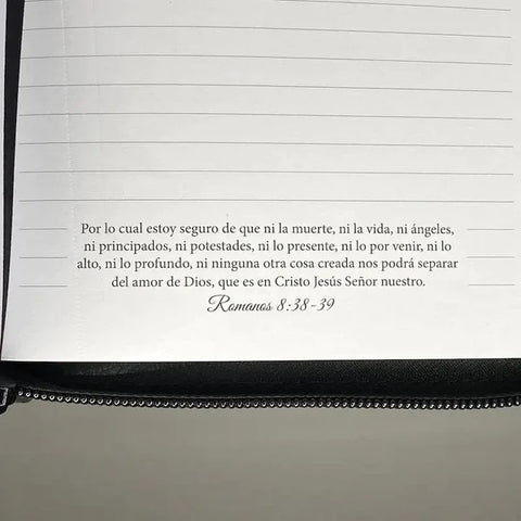 Image of Libreta Imitación Piel Negro con Cierre: Esfuérzate