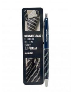Pack Bolígrafo con Marcador de Libro: Bienaventurado el Hombre