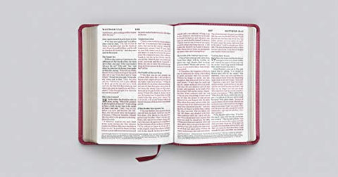Image of ESV LARGE PRINT COMPACT BIBLE (TRUTONE BERRY, FLORAL DESIGN)