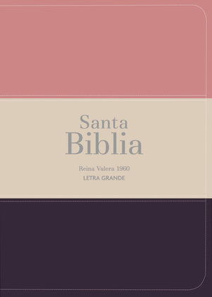 Biblia RVR 1960 Compacta Letra Grande 11 puntos Símil Piel Melon Beige Granate Oscuro