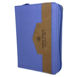 Biblia RVR 1960 Bolsillo Verde Café Símil Piel con Cierre