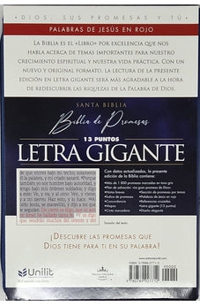 Image of Biblia RVR 1960 de Promesas Letra Gigante Azul Triangulos Simil Piel con Cierre