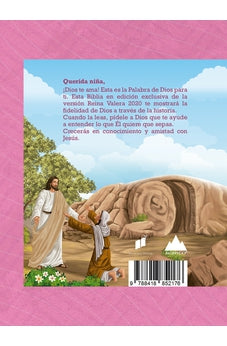 Image of Biblia RVR 2020 para Niñas Rosada Vinilo con Cierre