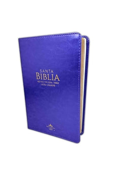 Biblia RVR 1960 Letra Grande Tamaño Manual Símil Piel Lila