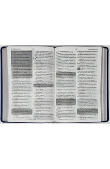 Image of Biblia RVR 1960 de Promesas Letra Gigante Azul Triangulos Simil Piel