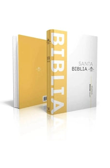 Biblia RVR 1960 Letra Grande Tamaño Manual Tapa Flex Duotone Amarillo Blanco