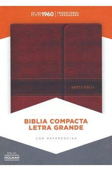 Biblia RVR 1960 Compacta Marrón Símil Piel con Solapa con Iman