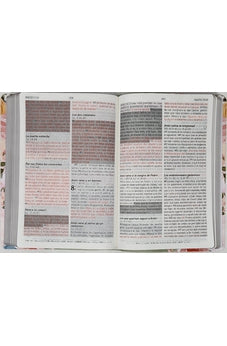 Image of Biblia RVR 1960 de Promesas Letra Gigante Verde Flores Simil Piel