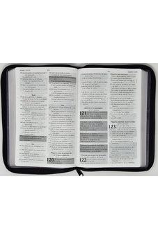 Image of Biblia RVR 1960 de Promesas Letra Gigante Negro Naranja Verde Simil Piel con Cierre