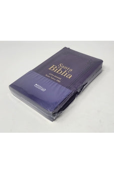 Image of Biblia RVR 1960 Letra Grande Tamaño Manual Lila con Cierre con Índice