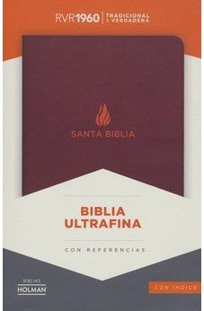 Image of Biblia RVR 1960 Ultrafina Marrón Piel Fabricada con Índice