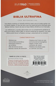 Image of Biblia RVR 1960 Ultrafina Negro Piel Fabricada con Índice