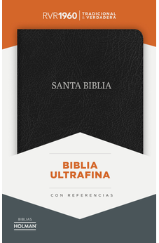 Image of Biblia RVR 1960 Ultrafina Negro Piel Fabricada con Índice