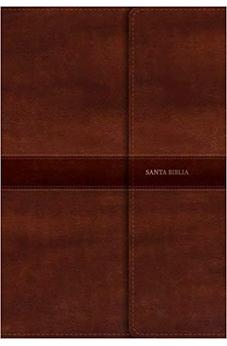 Image of Biblia RVR 1960 Letra Súper Gigante Marrón Símil Piel y Solapa con Iman