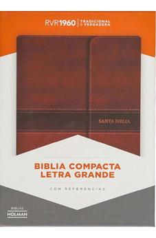 Biblia RVR 1960 Compacta Marrón Símil Piel con Índice y Solapa con Iman