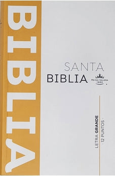 Biblia RVR 1960 Letra Grande Tamaño Manual Tapa Flex Duotone Amarillo Blanco