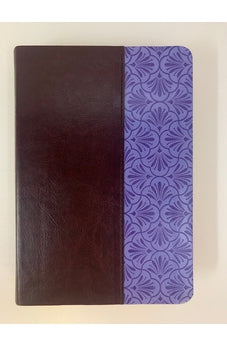 Image of Biblia RVR 1960 Letra Grande Tamaño Manual Morado Marrón Símil Piel