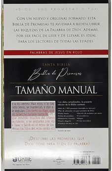 Image of Biblia RVR 1960 de Promesas Letra Grande Tamaño Manual Verde Flores Simil Piel con Cierre