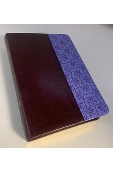 Image of Biblia RVR 1960 Letra Grande Tamaño Manual Morado Marrón Símil Piel