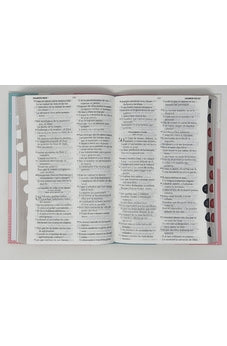 Image of Biblia RVR 1960 Letra Grande Tamaño Manual Tapa Flex Pastel Tricolor con Índice