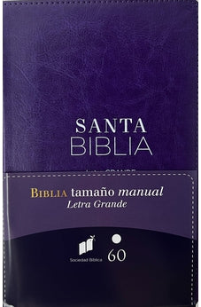 Biblia RVR 1960 Letra Grande Tamaño Manual Lila