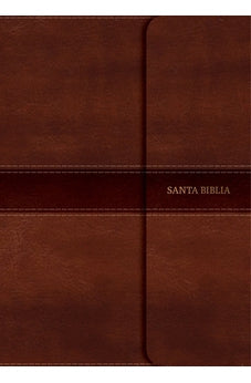 Biblia RVR 1960 Compacta Marron Símil Piel con Solapa con Iman