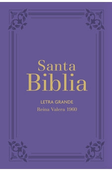 Image of Biblia RVR 1960 Letra Grande Tamaño Manual Lila con Cierre con Índice