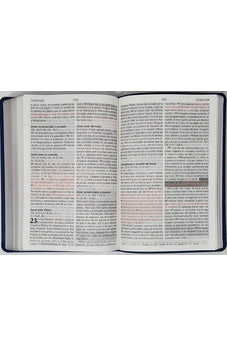 Image of Biblia RVR 1960 de Promesas Letra Gigante Azul Triangulos Simil Piel