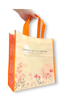 Bolsa Tote Bag Grande a Todo Color Confía en el Señor